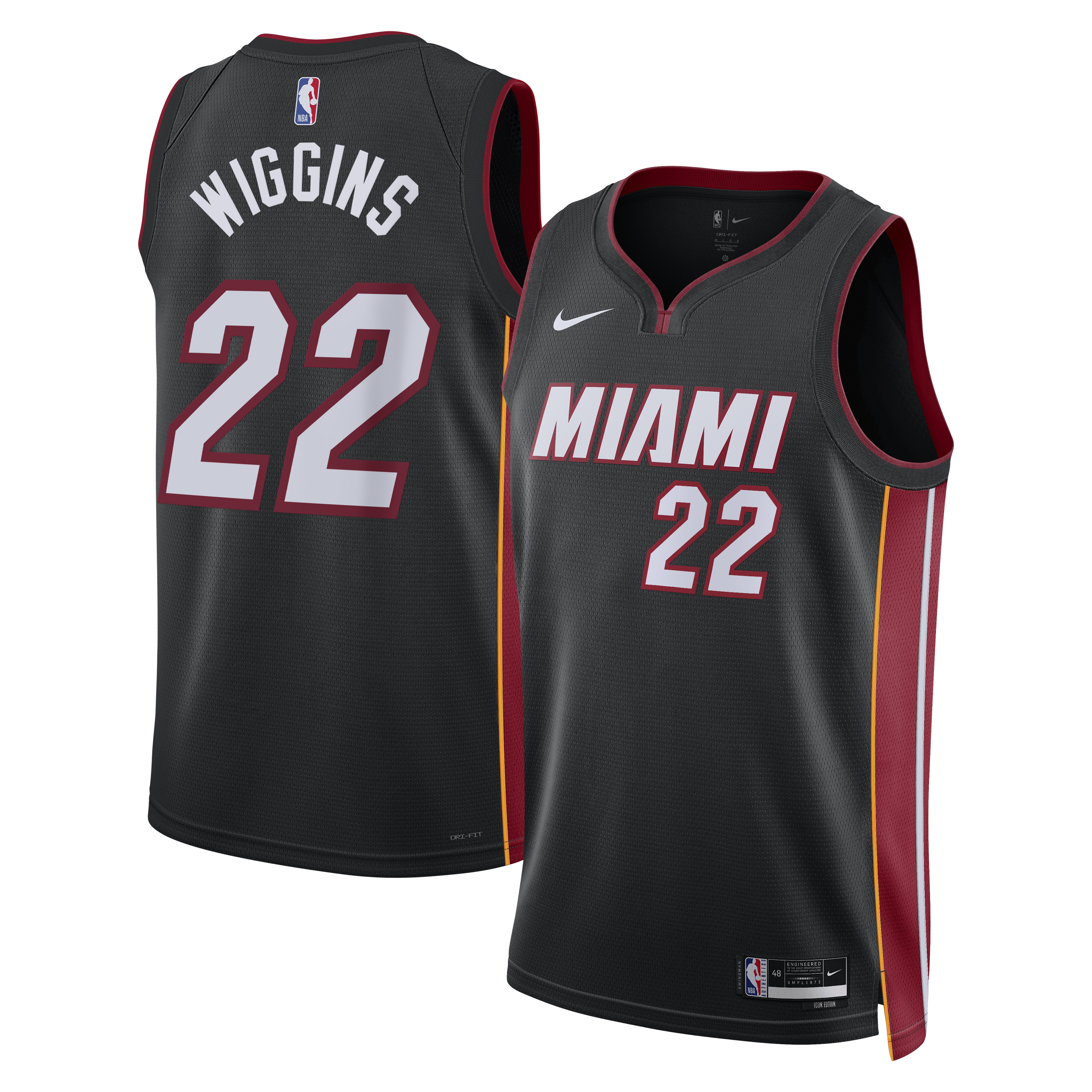 Andrew Wiggins Miami Heat Icon Edition Swingman Jersey - Black - Unisex