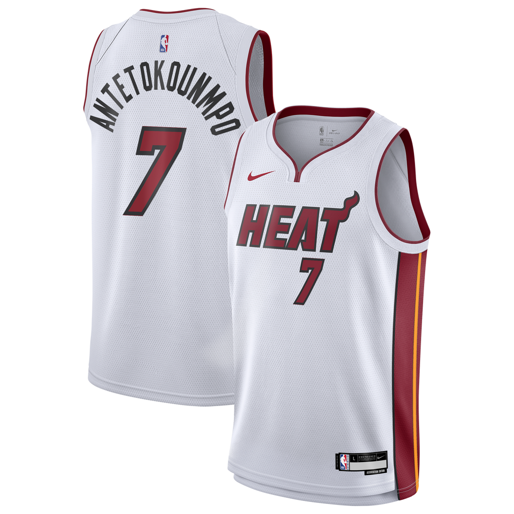 Giannis Antetokounmpo Miami Heat Association Edition Swingman Jersey - White - Youth