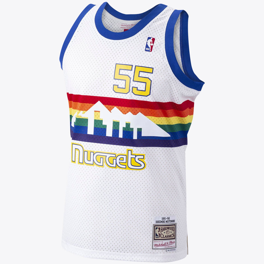 Dikembe Mutombo Denver Nuggets 1991 Hardwood Classics Swingman Home Jersey - White - Mens
