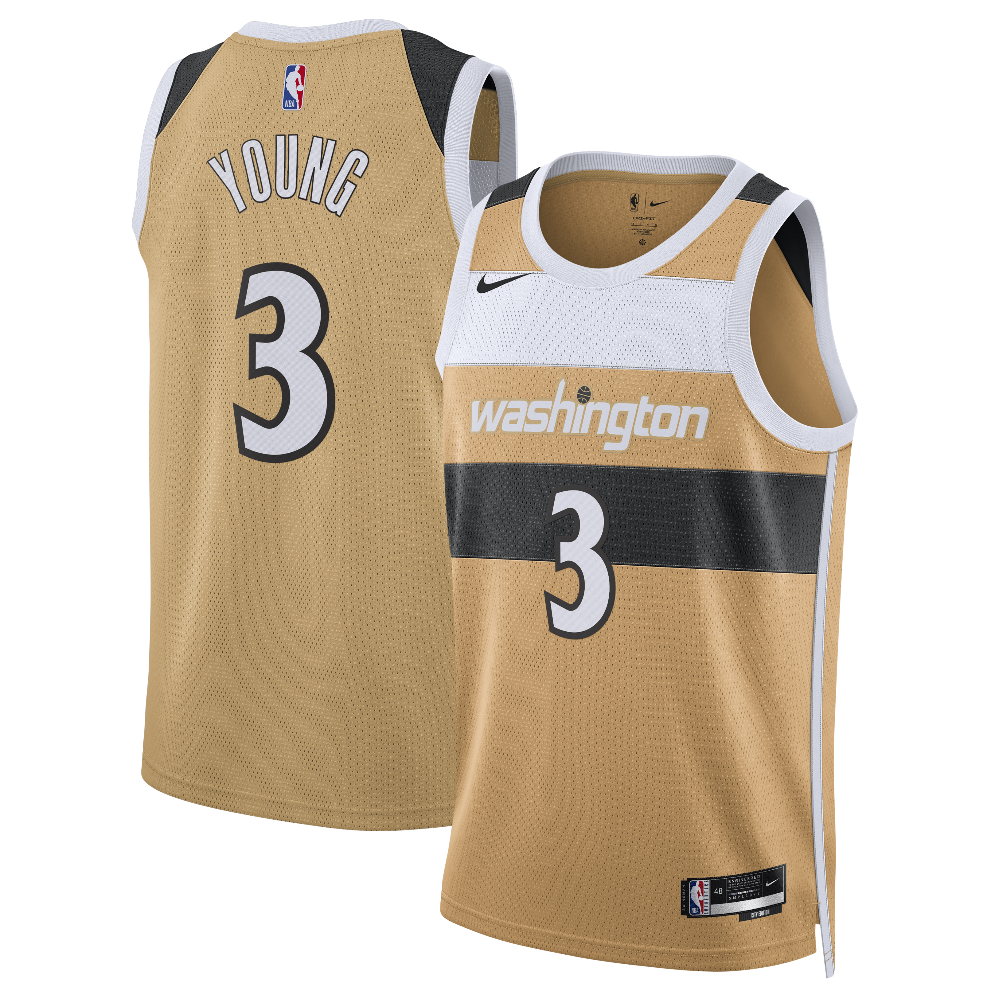 Trae Young Washington Wizards 2025/26 City Edition Swingman Jersey - Tan - Unisex
