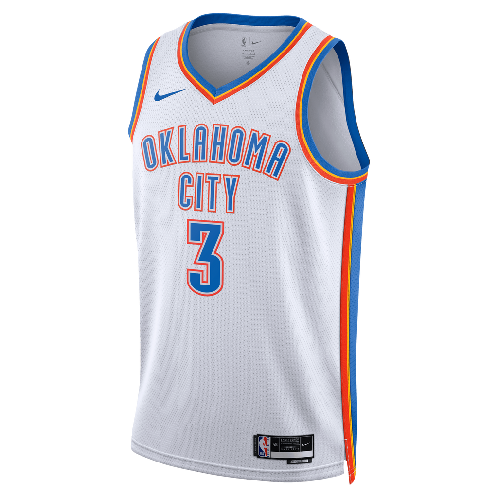 Jared McCain Oklahoma City Thunder Association Edition Swingman Jersey - White - Unisex