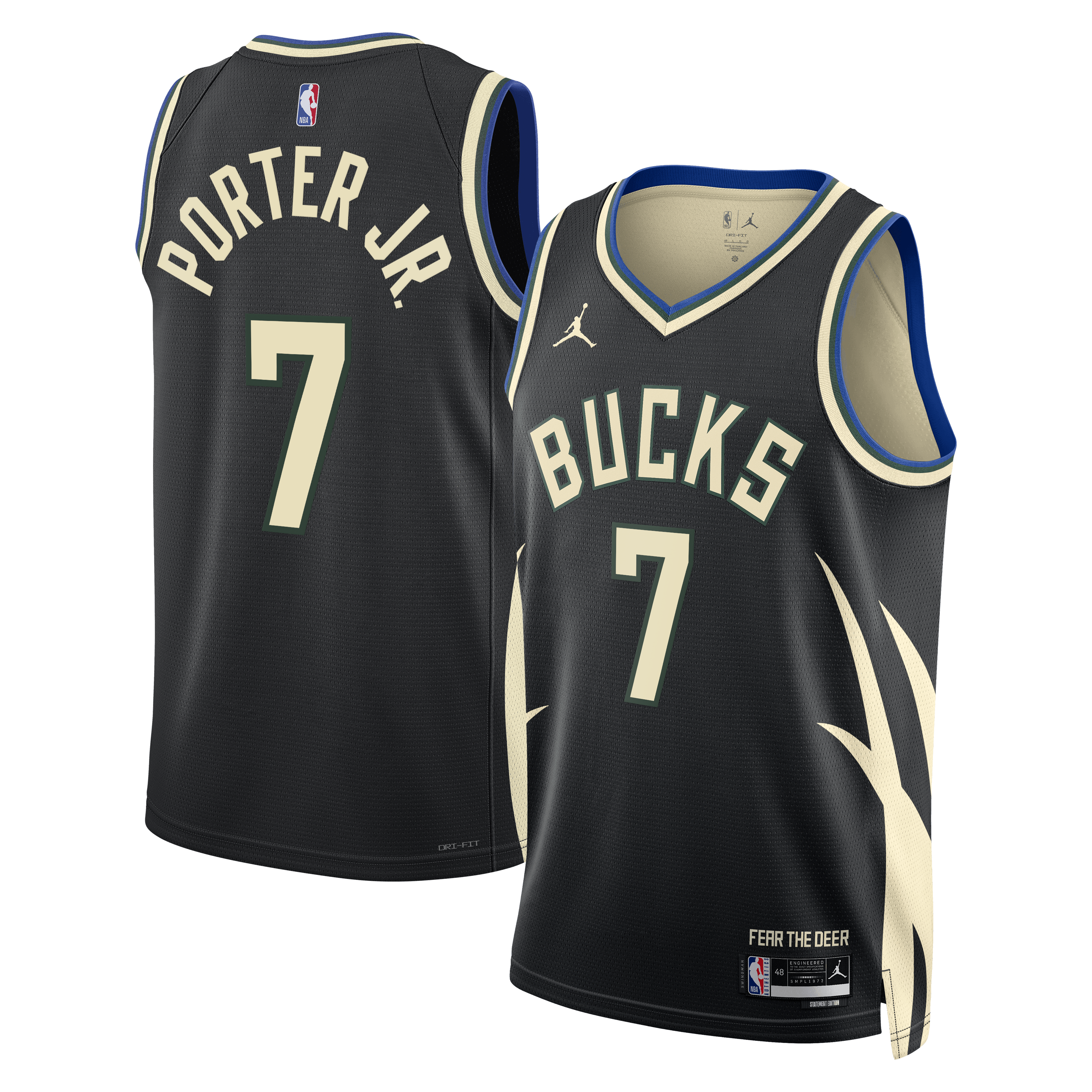 Kevin Porter Jr. Milwaukee Bucks Statement Edition Swingman Jersey - Hunter Green - Unisex