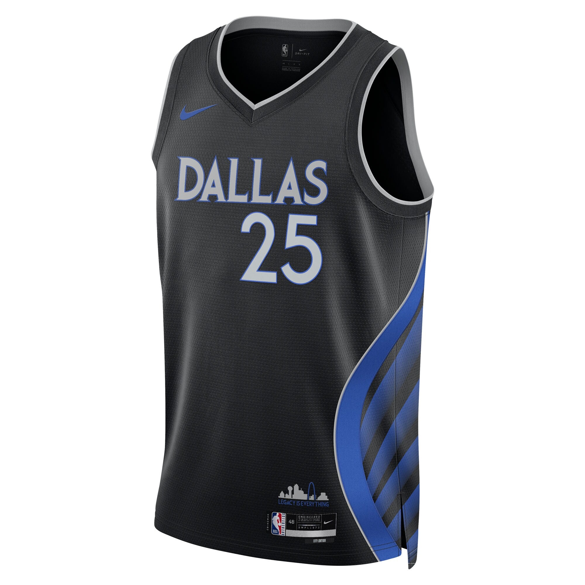 P.J. Washington Jr. Dallas Mavericks 2025/26 City Edition Swingman Jersey - Black - Unisex