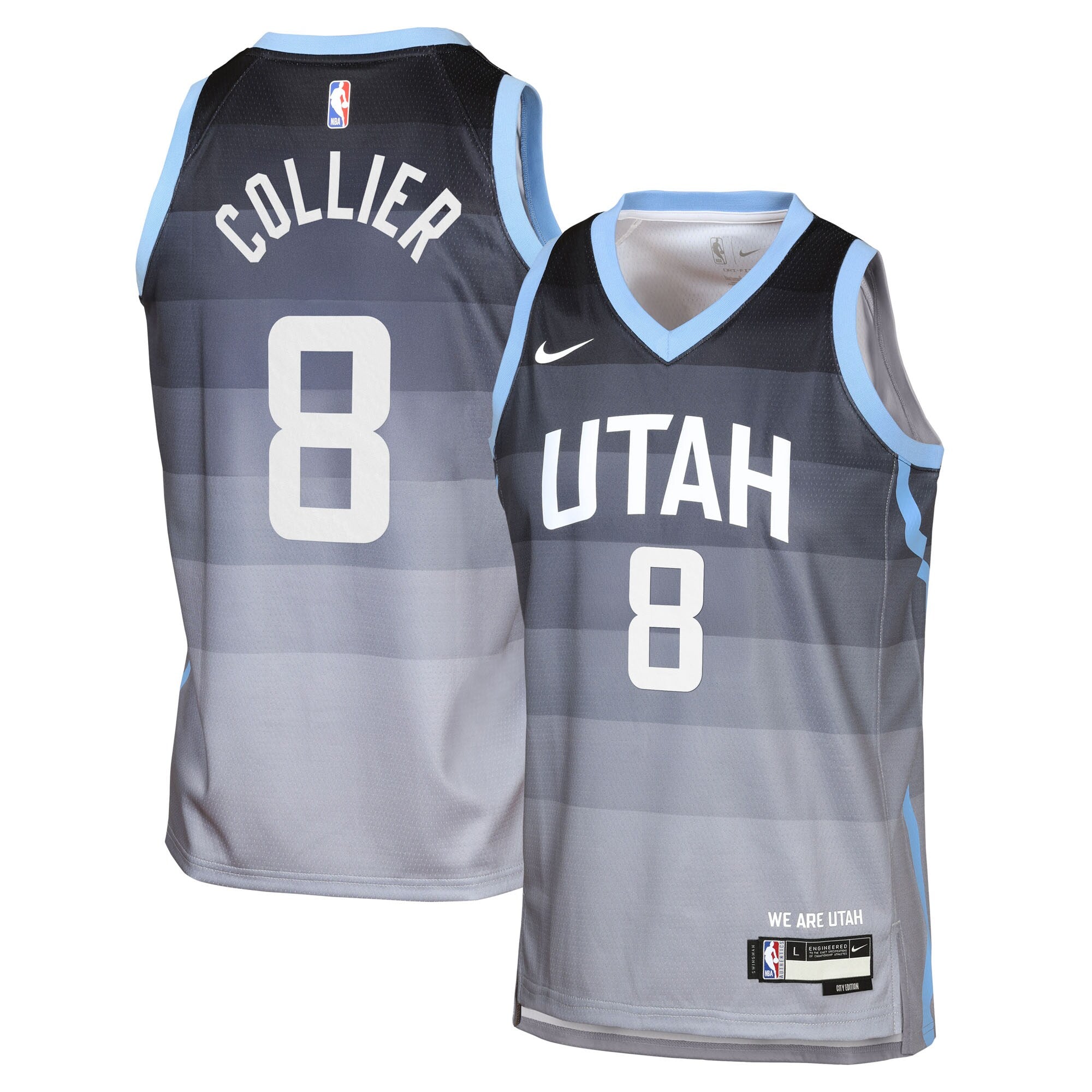 Isaiah Collier Utah Jazz 2025/26 City Edition Swingman Jersey - Gray - Youth