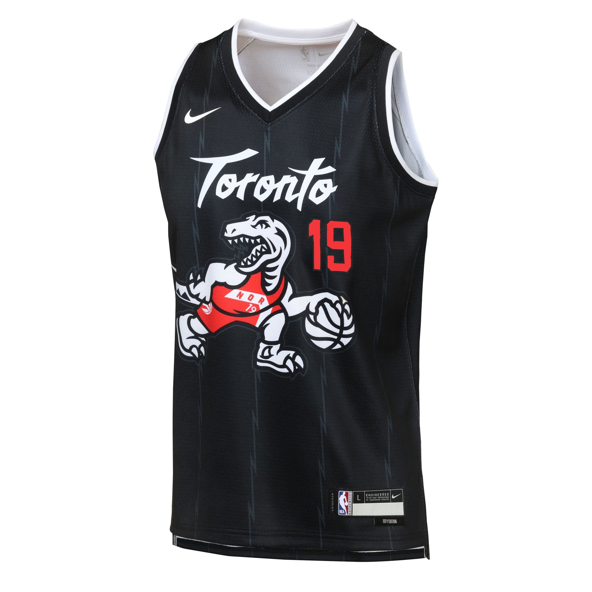 Jakob Poeltl Toronto Raptors 2025/26 City Edition Swingman Jersey - Black - Youth