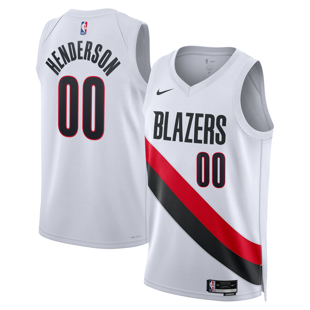 Scoot Henderson Portland Trail Blazers Association Edition Replica Swingman Jersey - White - Unisex