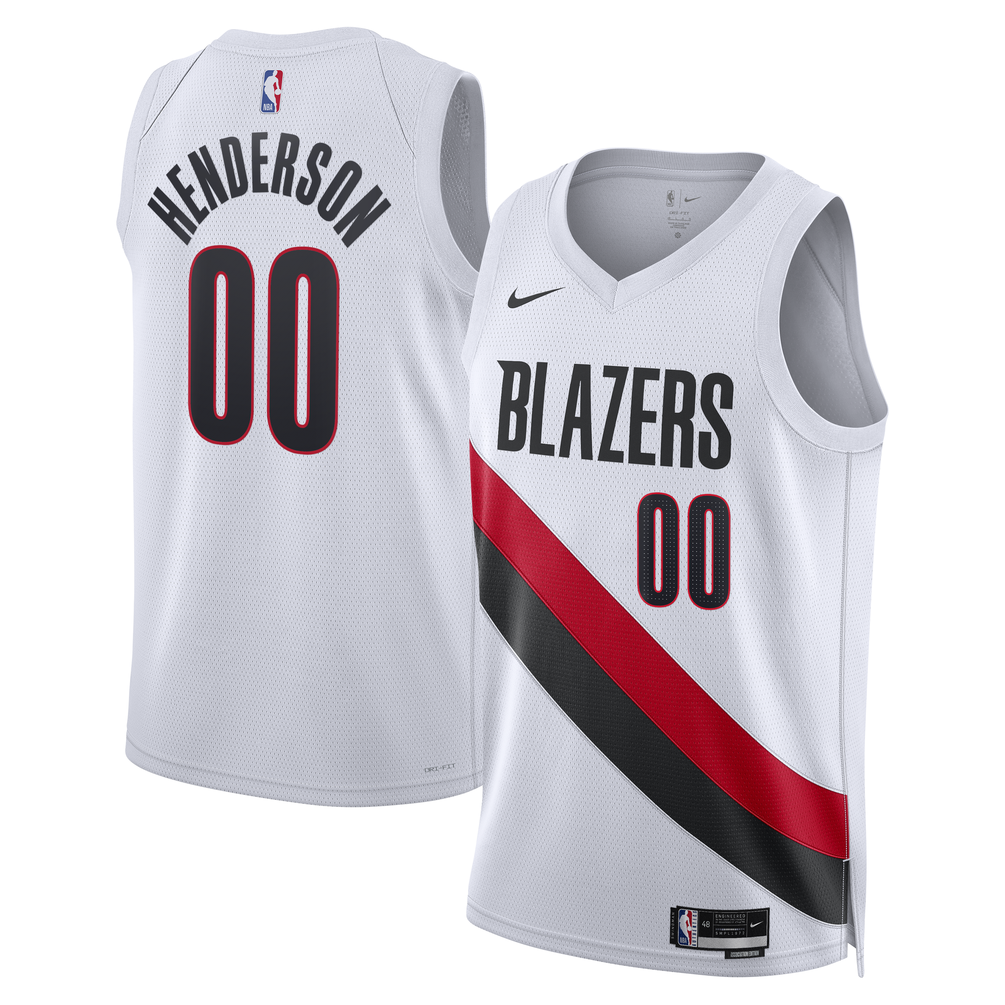 Scoot Henderson Portland Trail Blazers Association Edition Replica Swingman Jersey - White - Unisex