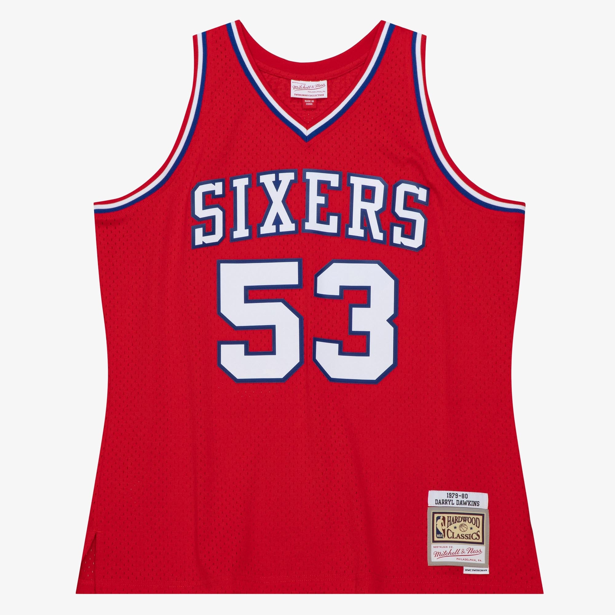 Darryl Dawkins Philadelphia 76ers 1979 Dark Authentic Jersey - University Red