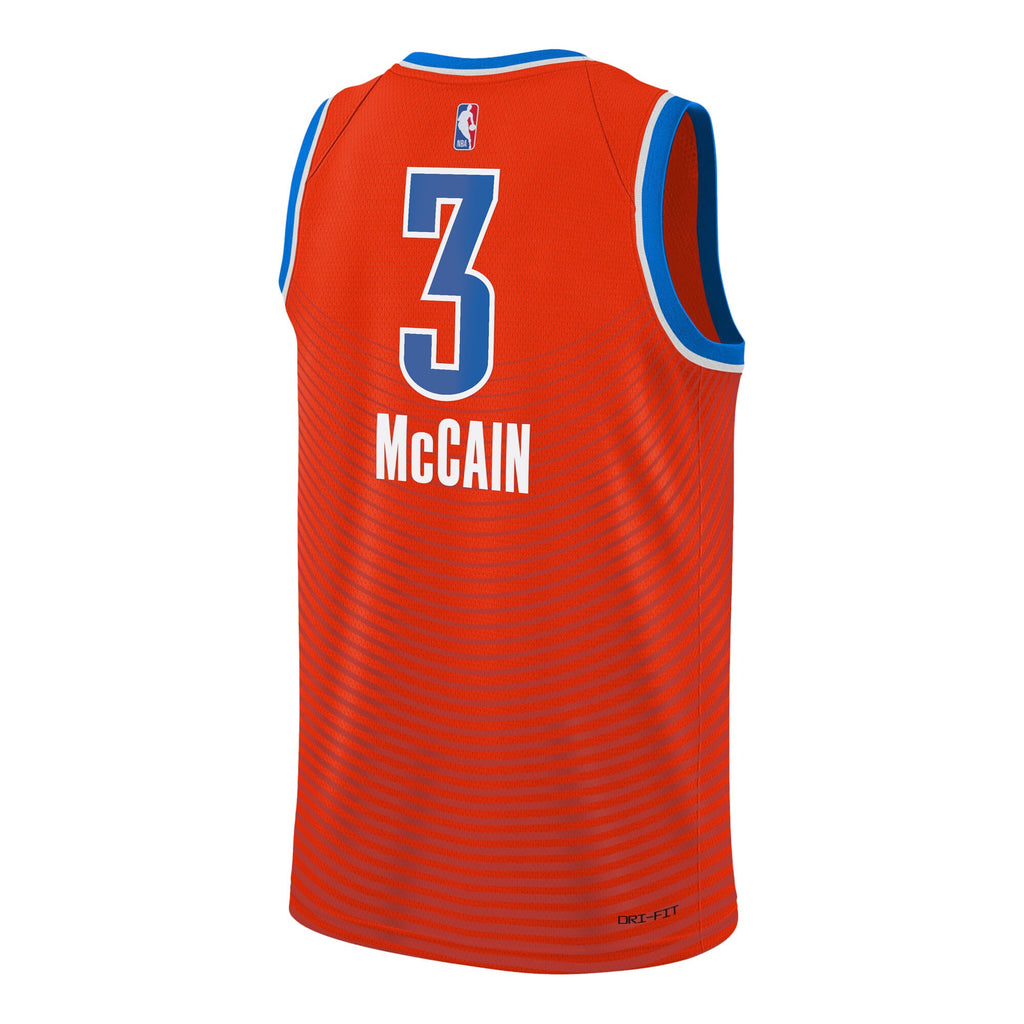 Jared McCain Oklahoma City Thunder Statement Edition Swingman Jersey - Orange - Youth