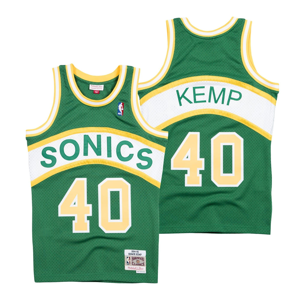 Shawn Kemp Seattle Supersonics Hardwood Classics Swingman Road Jersey - Mens