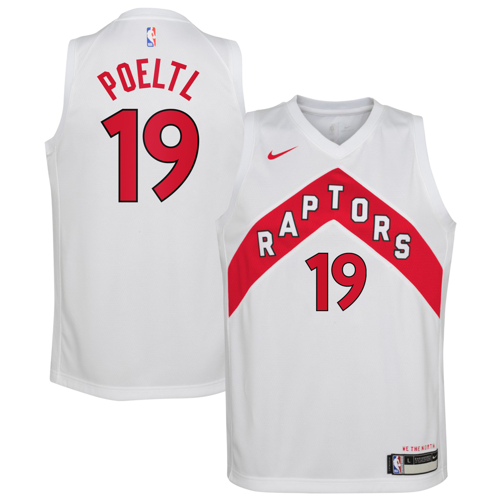 Jakob Poeltl Toronto Raptors Association Edition Swingman Jersey - White - Youth
