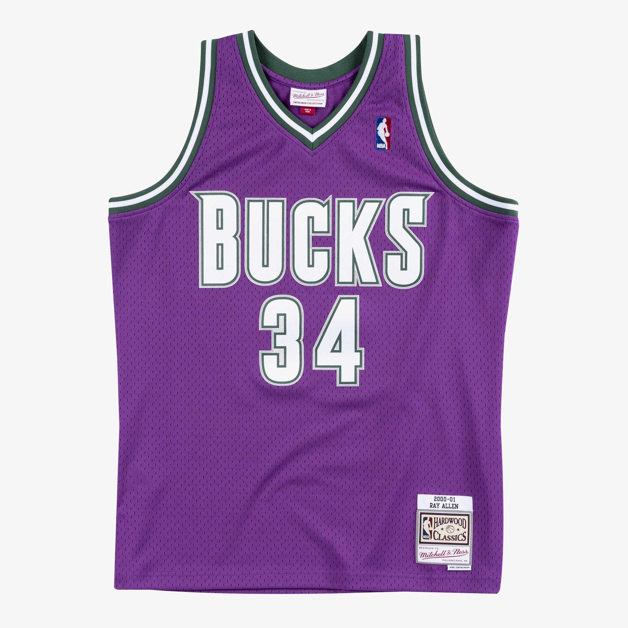 Ray Allen Milwaukee Bucks 2000-01 Swingman Road Jersey
