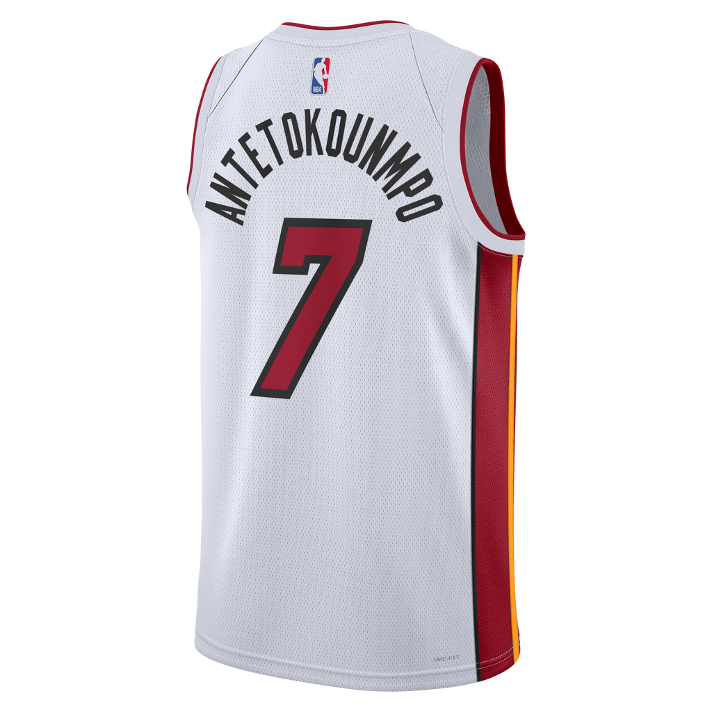 Giannis Antetokounmpo Miami Heat Association Edition Swingman Jersey - White - Unisex