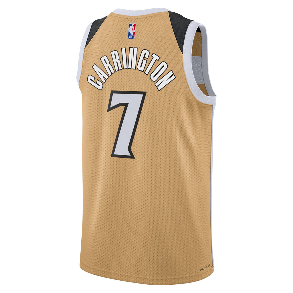 Carlton Carrington Washington Wizards 2025/26 City Edition Swingman Jersey - Tan - Unisex