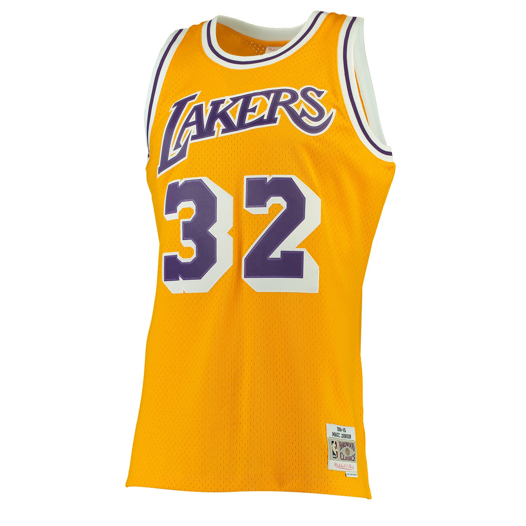 Magic Johnson Los Angeles Lakers 1984-85 Hardwood Classics Swingman Jersey - Mens