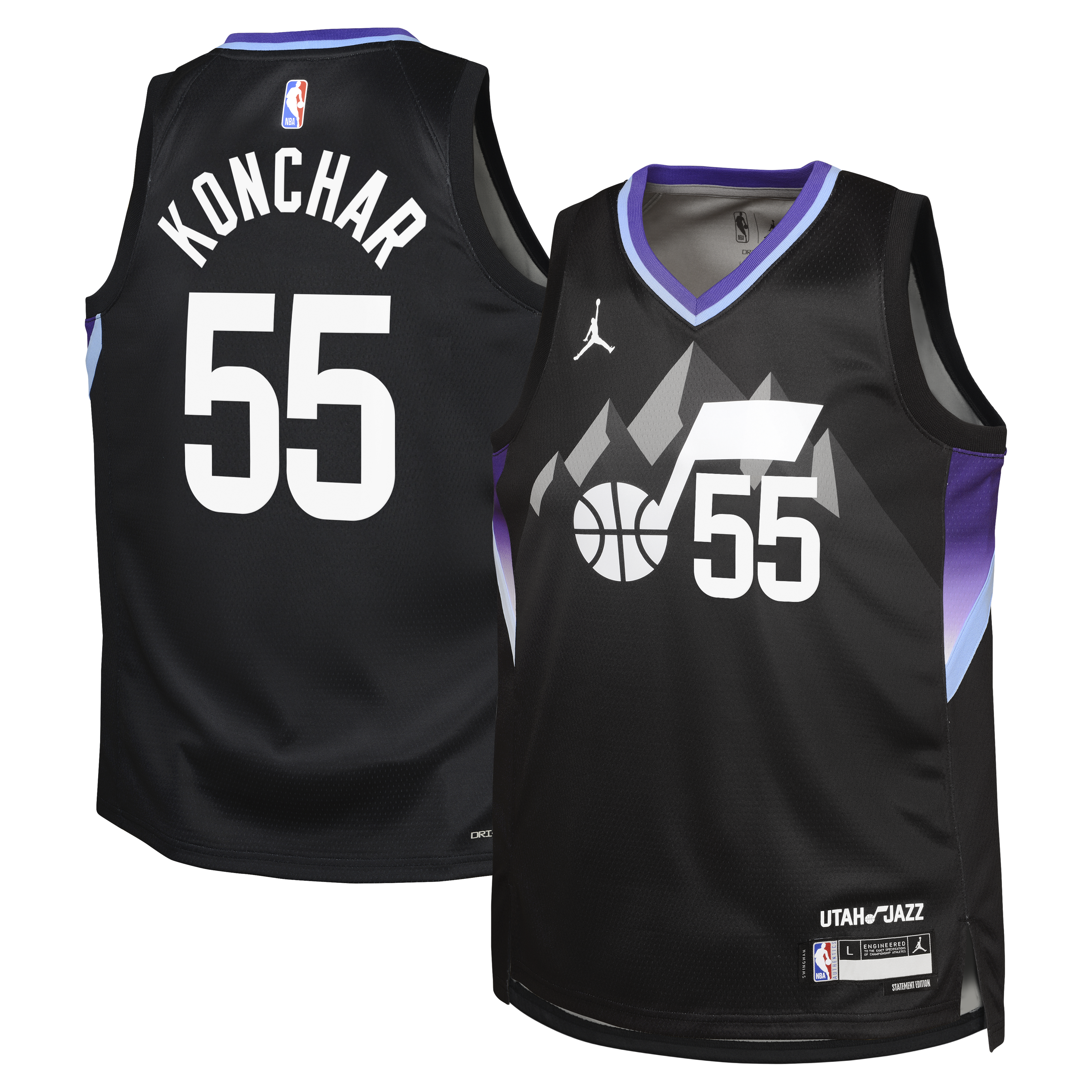 John Konchar Utah Jazz Statement Edition Swingman Jersey - Black - Youth