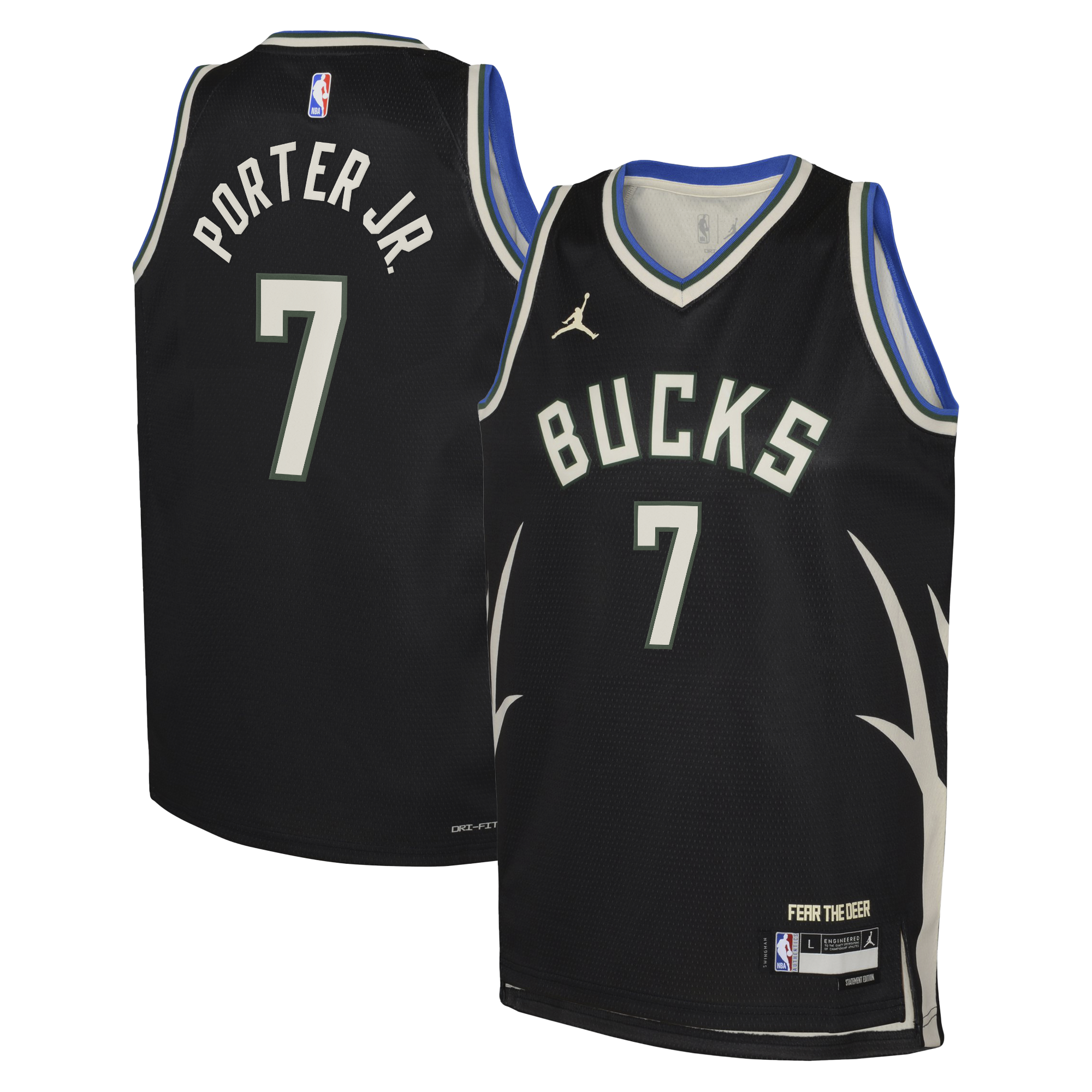 Kevin Porter Jr. Milwaukee Bucks Statement Edition Swingman Jersey - Hunter Green - Youth