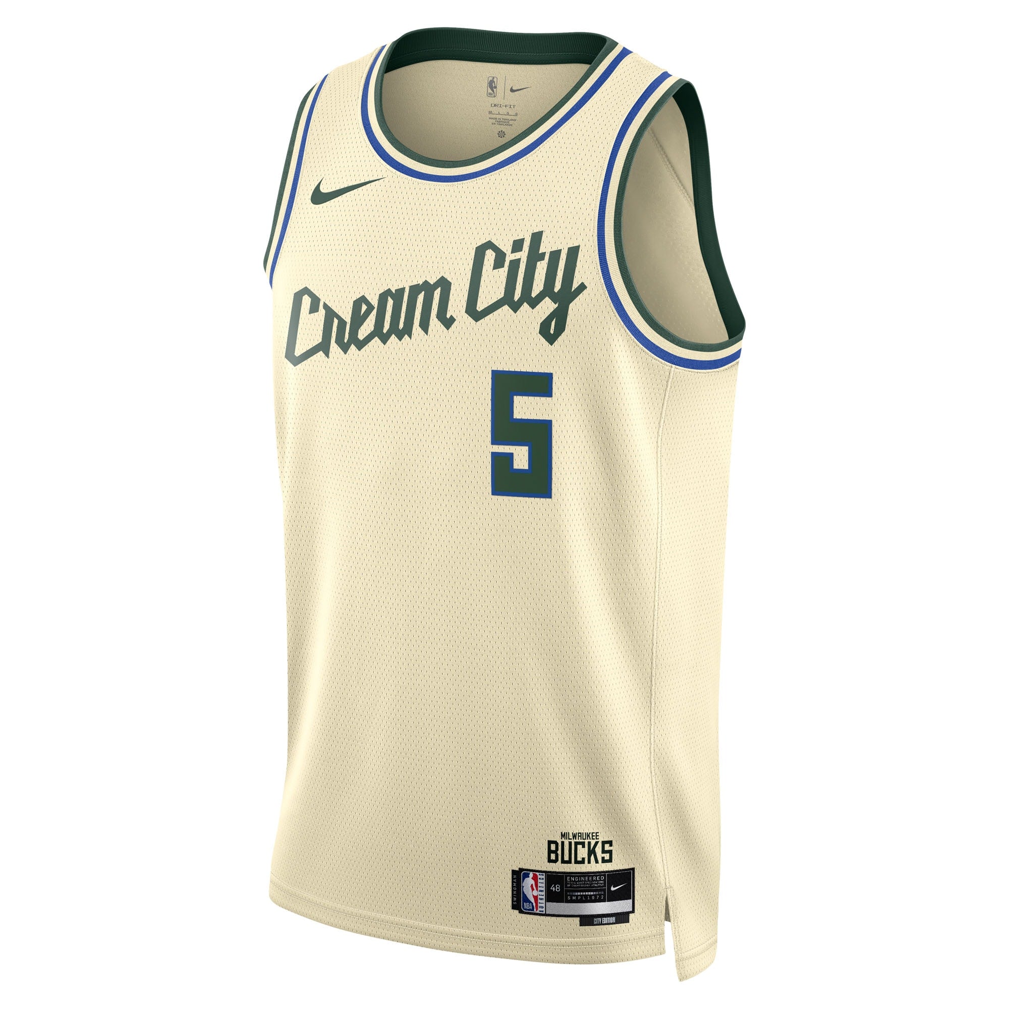 Gary Trent Jr. Milwaukee Bucks 2025/26 City Edition Swingman Jersey - Cream - Unisex