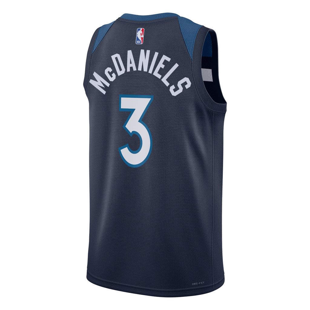 Jaden McDaniels Minnesota Timberwolves Icon Edition Swingman Jersey - Navy - Unisex
