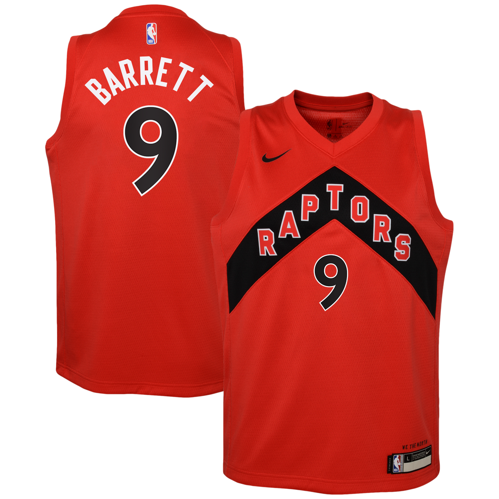 RJ Barrett Toronto Raptors Icon Edition Swingman Jersey - Red - Youth