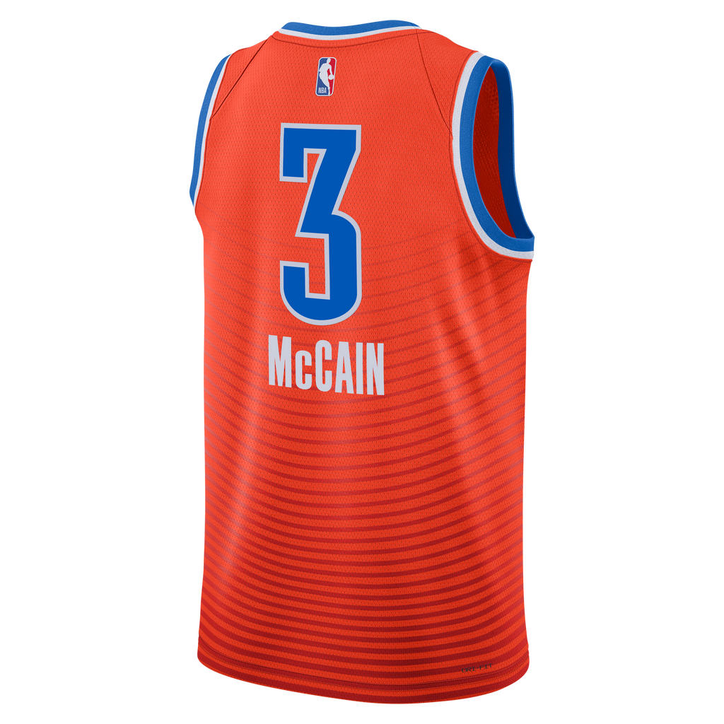 Jared McCain Oklahoma City Thunder Statement Edition Swingman Jersey - Orange - Unisex
