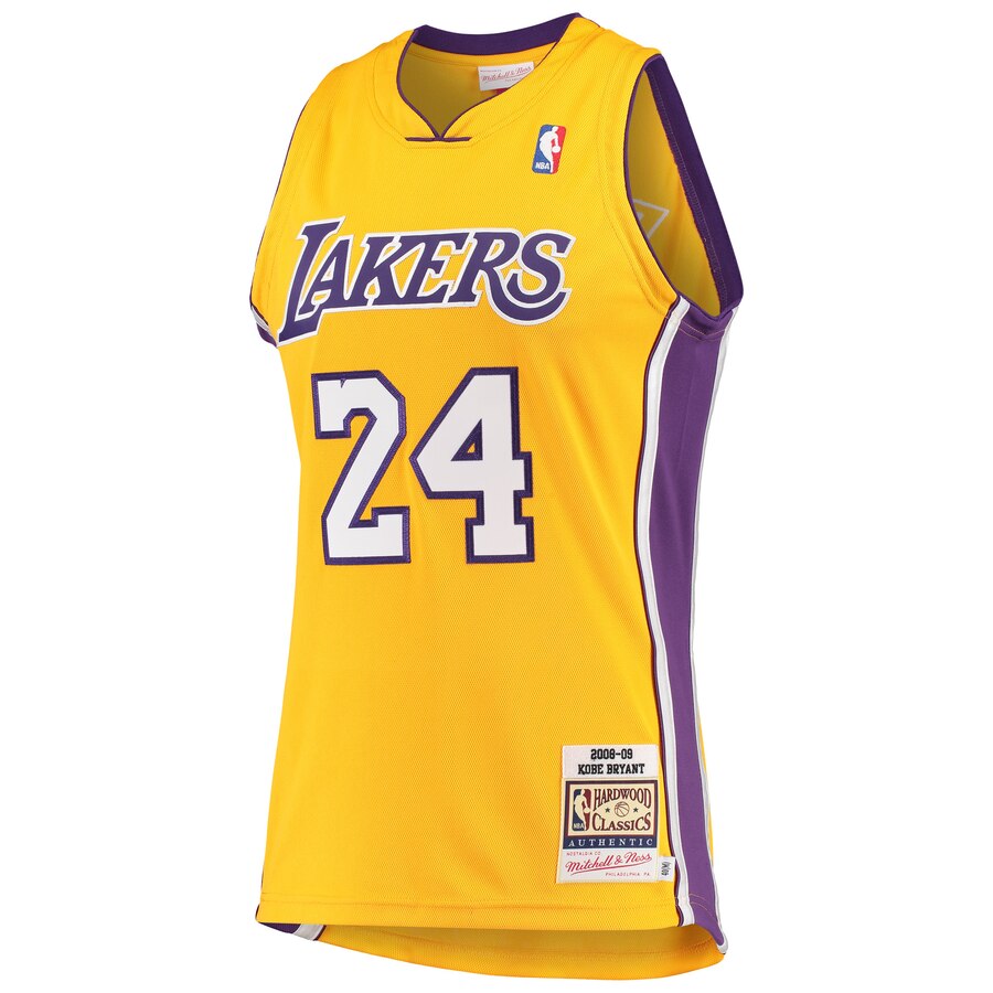 Kobe Bryant Los Angeles Lakers 2008-09 Hardwood Classics Authentic Jersey - Gold - Mens