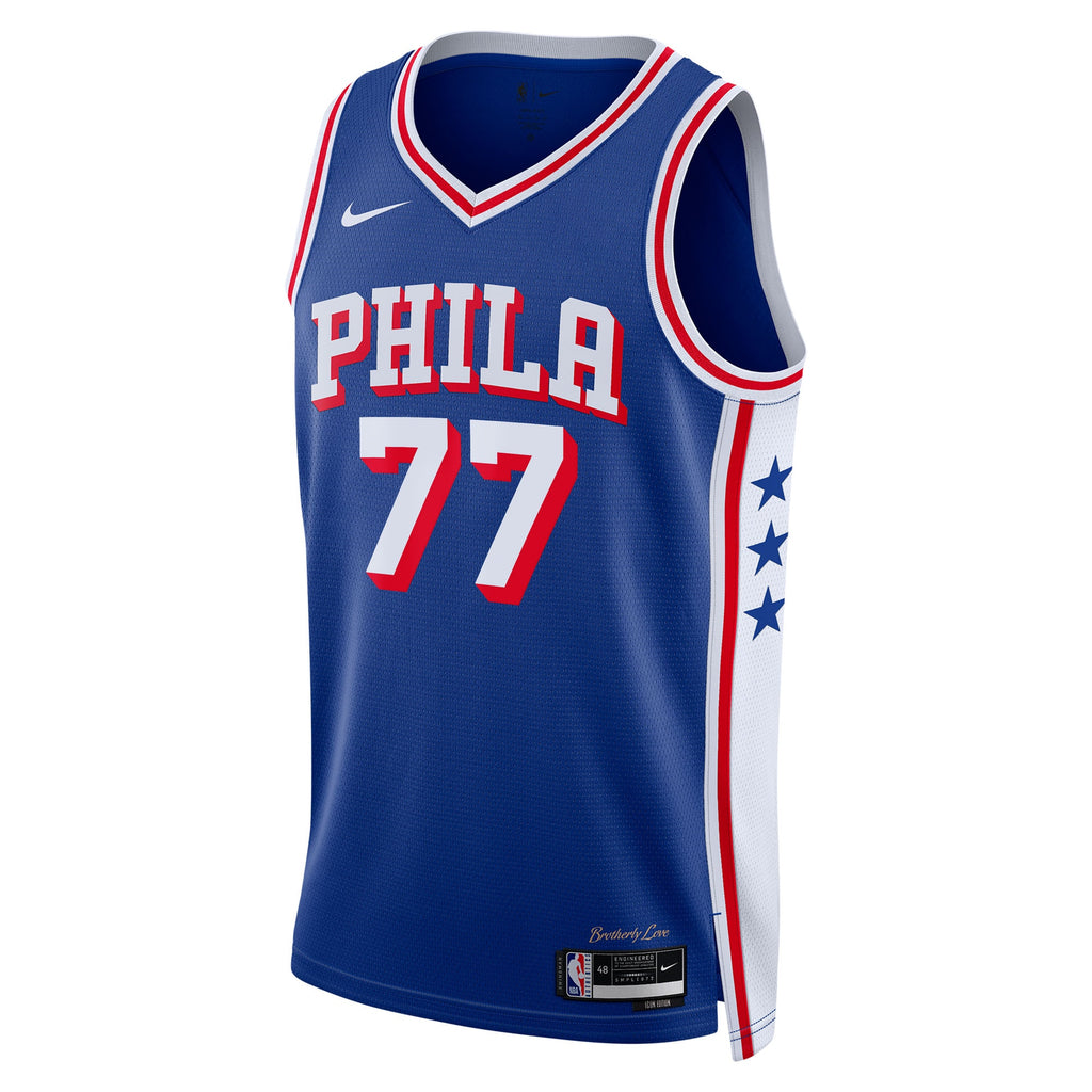 VJ Edgecombe Philadelphia 76ers Icon Edition Swingman Jersey - Royal - Unisex