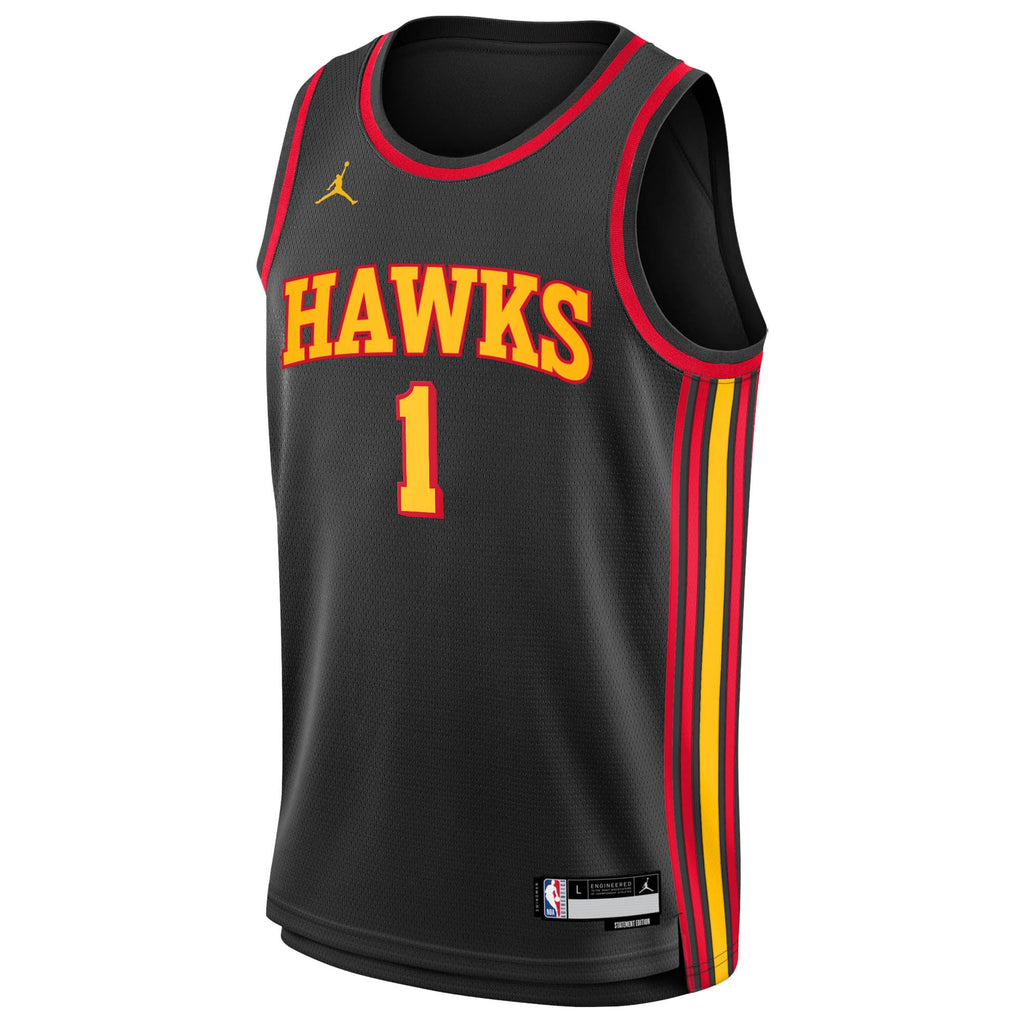 Jalen Johnson Atlanta Hawks Statement Edition Swingman Jersey - Black - Youth
