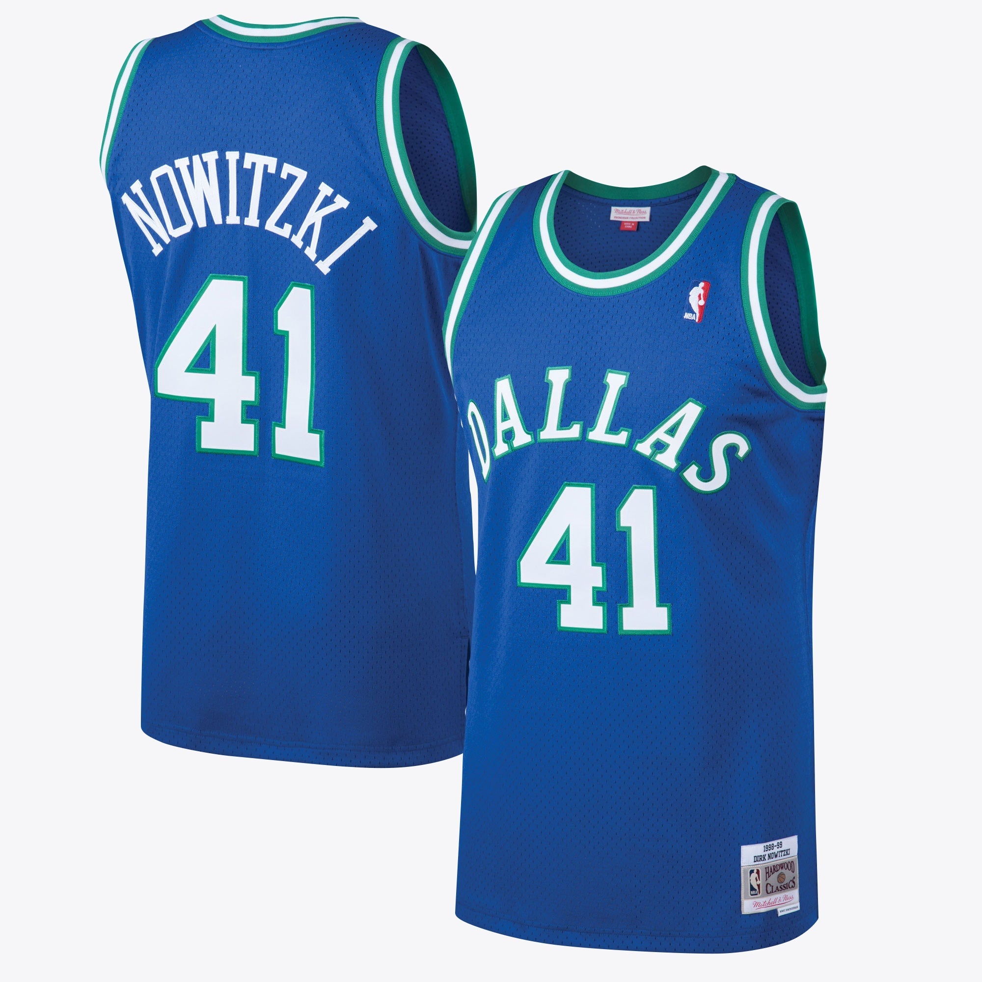 Dirk Nowitzki Dallas Mavericks 1998 Hardwood Classics Swingman Road Jersey - Royal - Mens