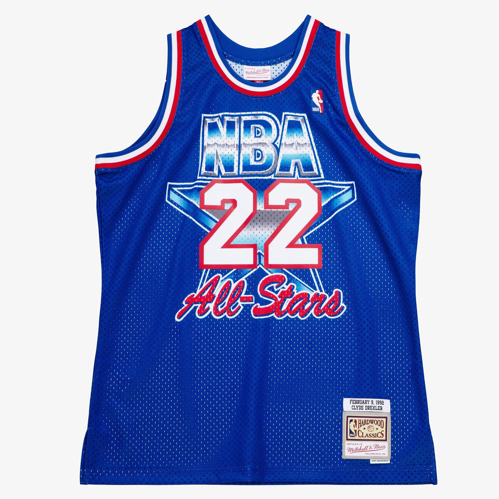 Clyde Drexler Portland Trail Blazers 1992 All-Star West Authentic Jersey - Royal Blue