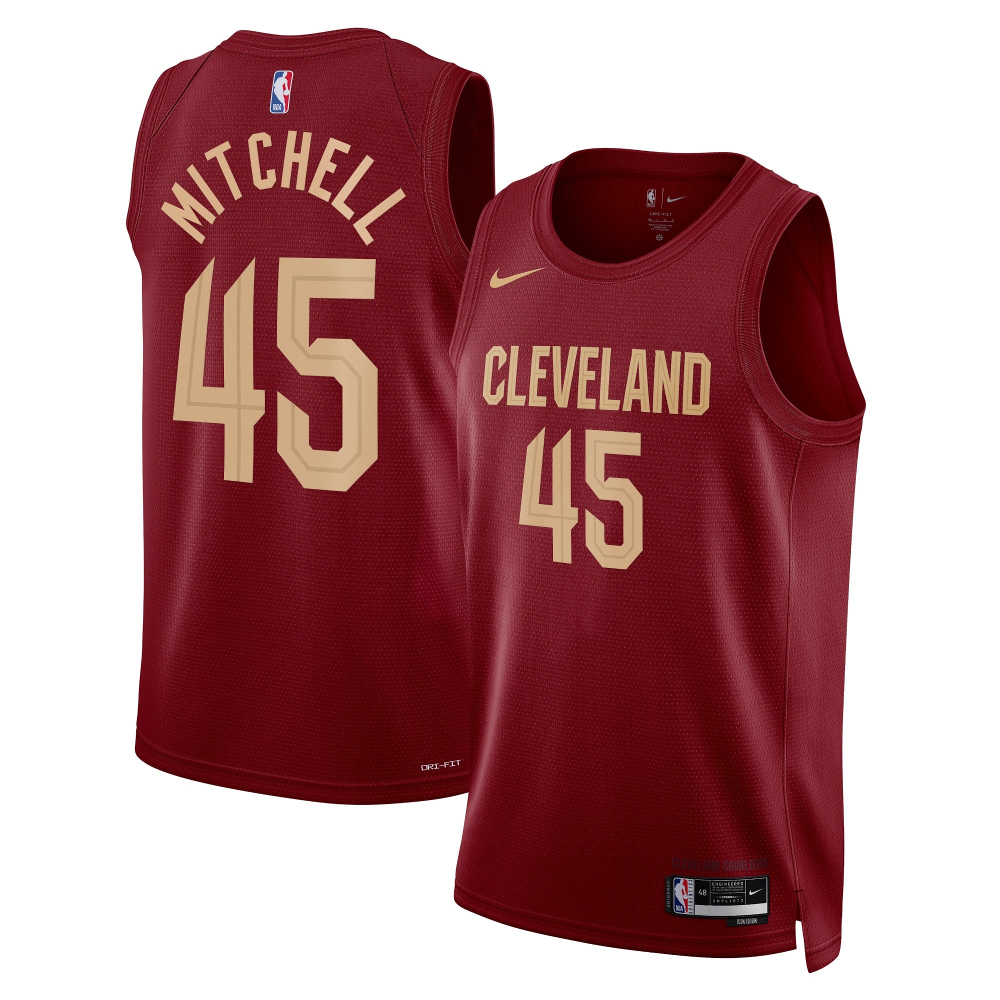 Donovan Mitchell Cleveland Cavaliers Icon Edition Swingman Jersey - Maroon - Unisex