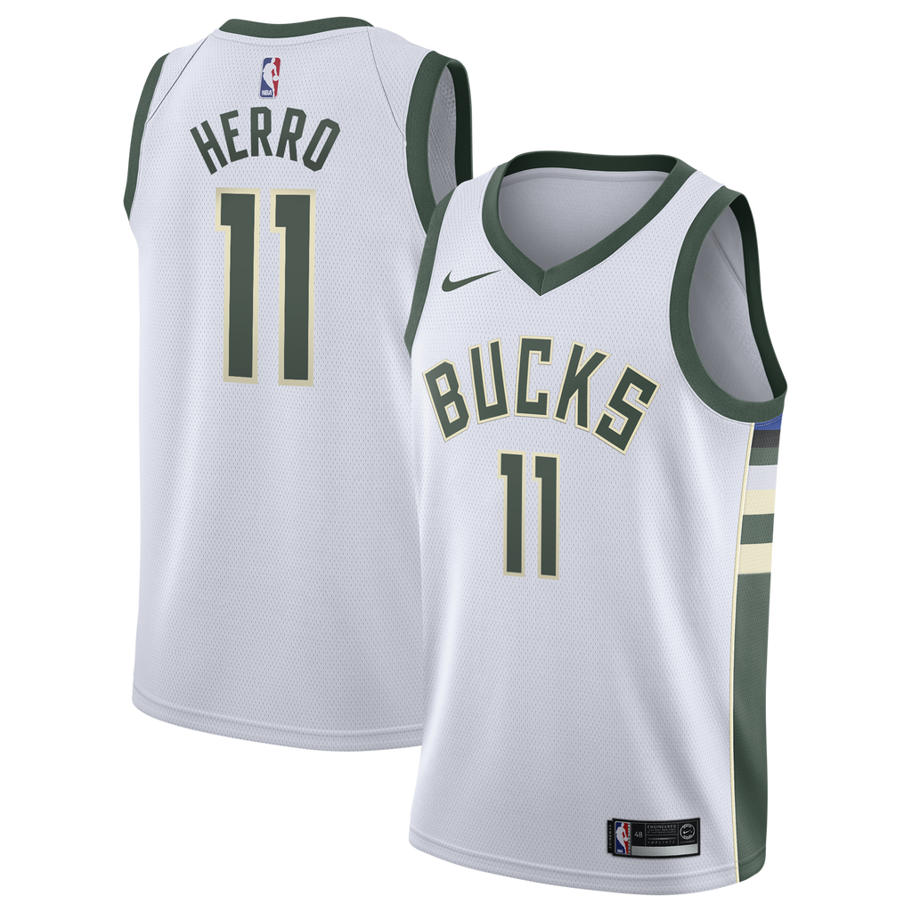 Tyler Herro Milwaukee Bucks Association Edition Swingman Jersey - White - Youth