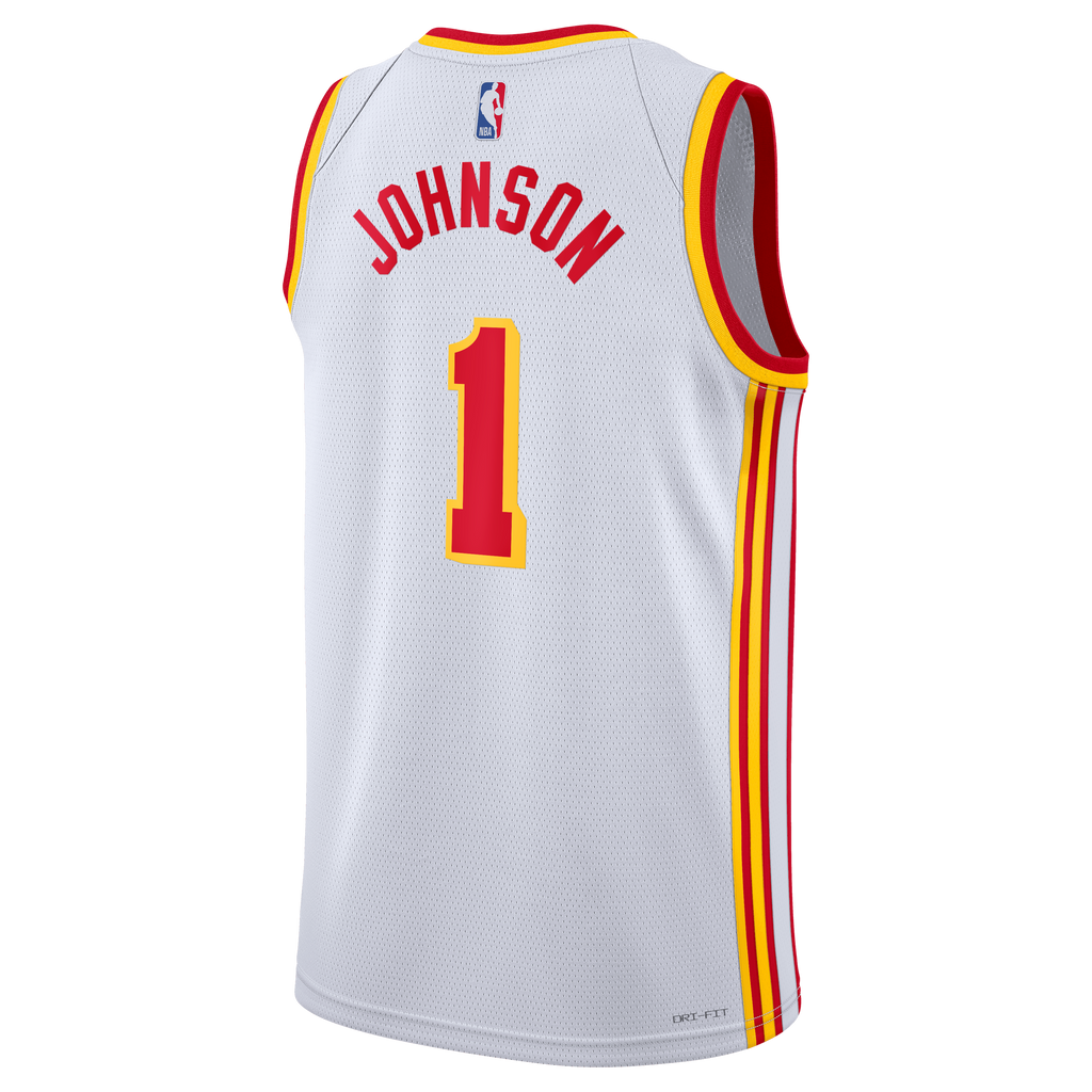 Jalen Johnson Atlanta Hawks Association Edition Swingman Jersey - White - Unisex