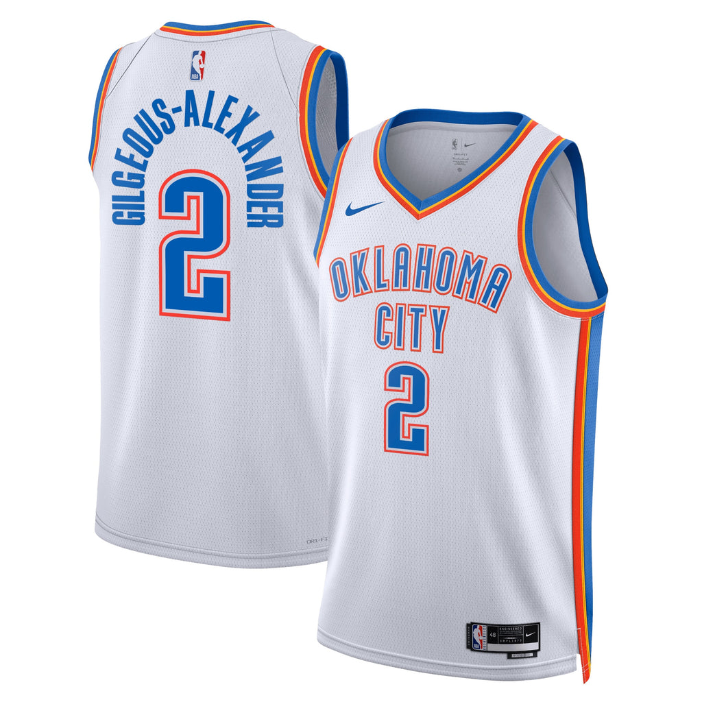 Shai Gilgeous-Alexander Oklahoma City Thunder Association Edition Swingman Jersey - White - Unisex