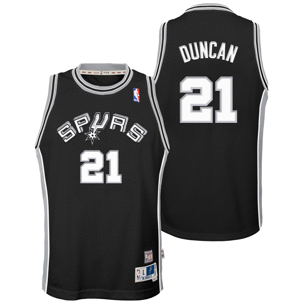 Tim Duncan San Antonio Spurs 1998-99 Hardwood Classics Swingman Road Jersey - Black - Youth