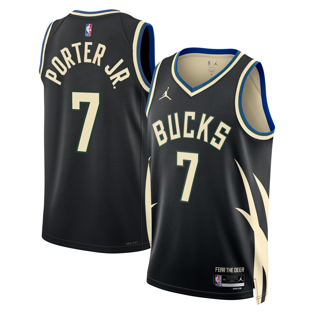 Kevin Porter Jr. Milwaukee Bucks Statement Edition Swingman Jersey - Hunter Green - Unisex