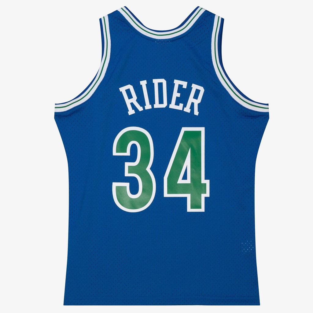 Isaiah Rider Jr Minnesota Timberwolves 1993 Dark Authentic Jersey - Midnight Blue
