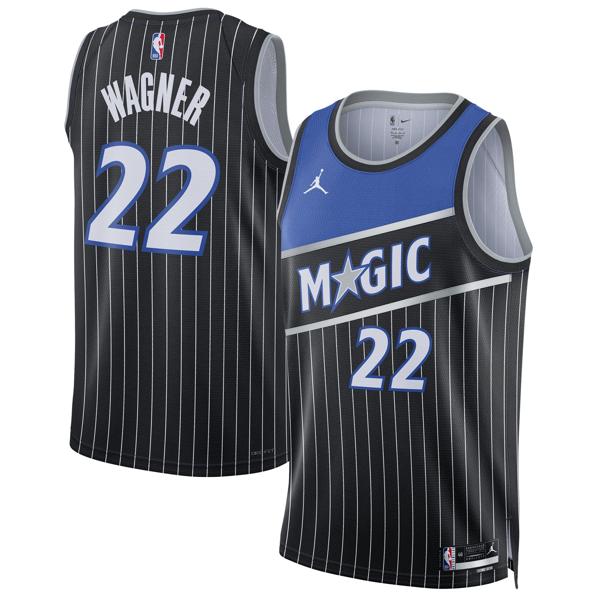 Franz Wagner Orlando Magic Statement Edition Swingman Jersey - Black - Unisex