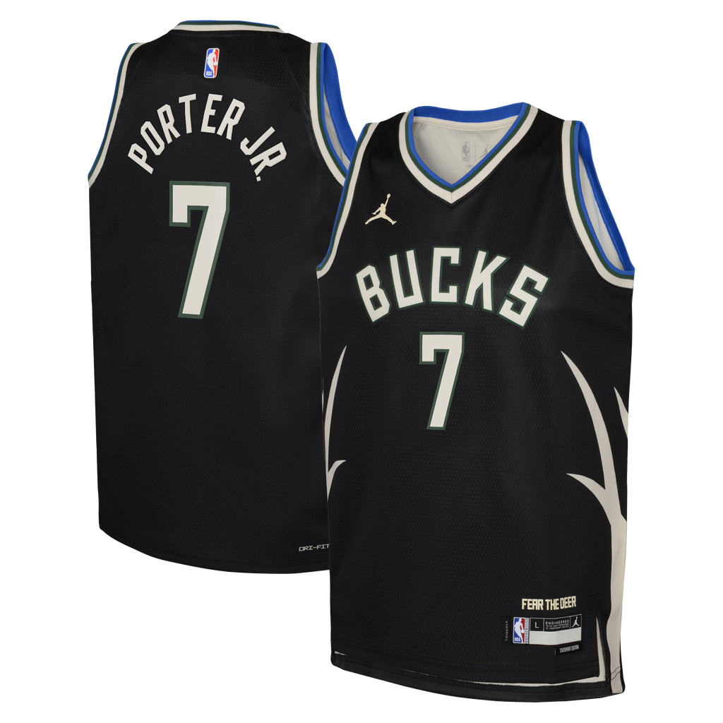 Kevin Porter Jr. Milwaukee Bucks Statement Edition Swingman Jersey - Hunter Green - Youth