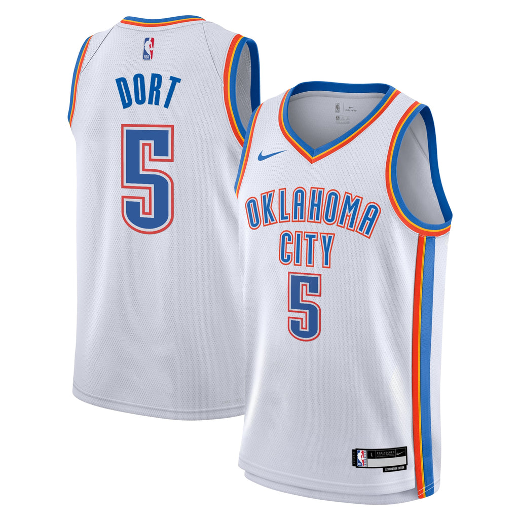Luguentz Dort Oklahoma City Thunder Association Edition Swingman Jersey - White - Youth