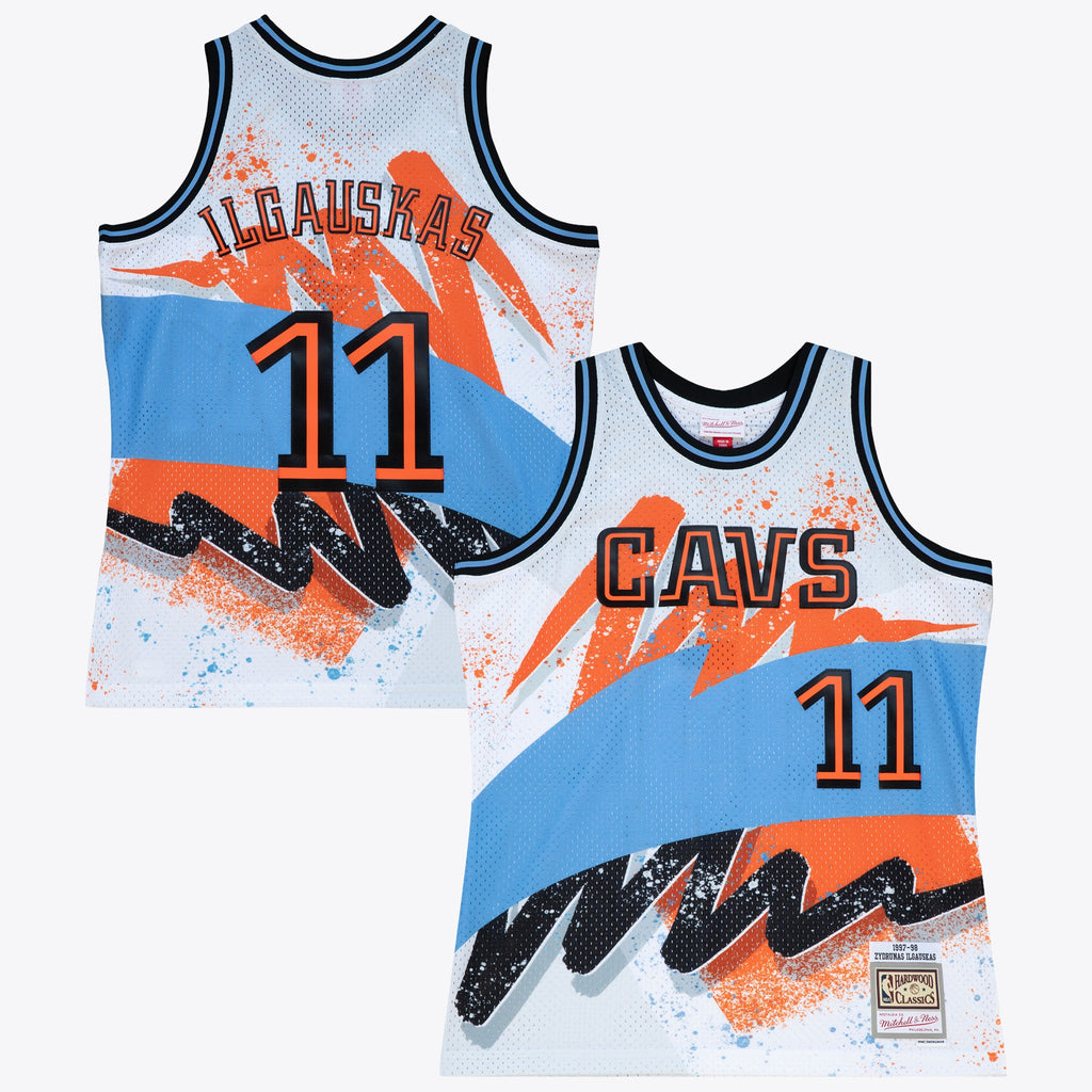 Zydrunas Ilgauskas Cleveland Cavaliers 1997 Hyper Hoops Swingman Jersey - White