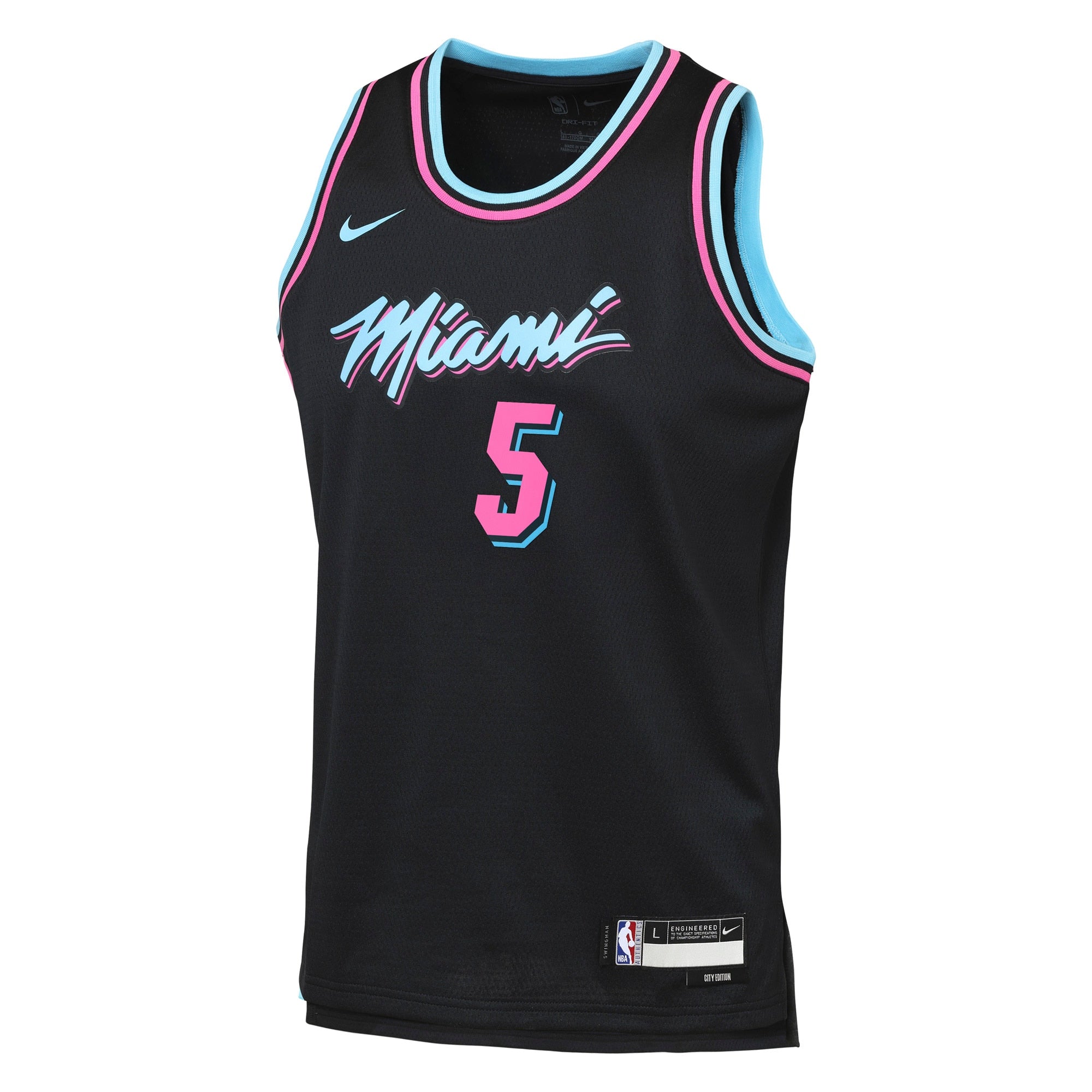 Nikola Jović Miami Heat 2025/26 City Edition Swingman Jersey - Black - Youth
