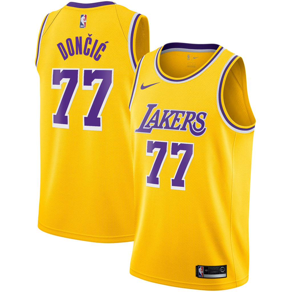 Luka Dončić Los Angeles Lakers Icon Edition Swingman Jersey - Gold - Youth