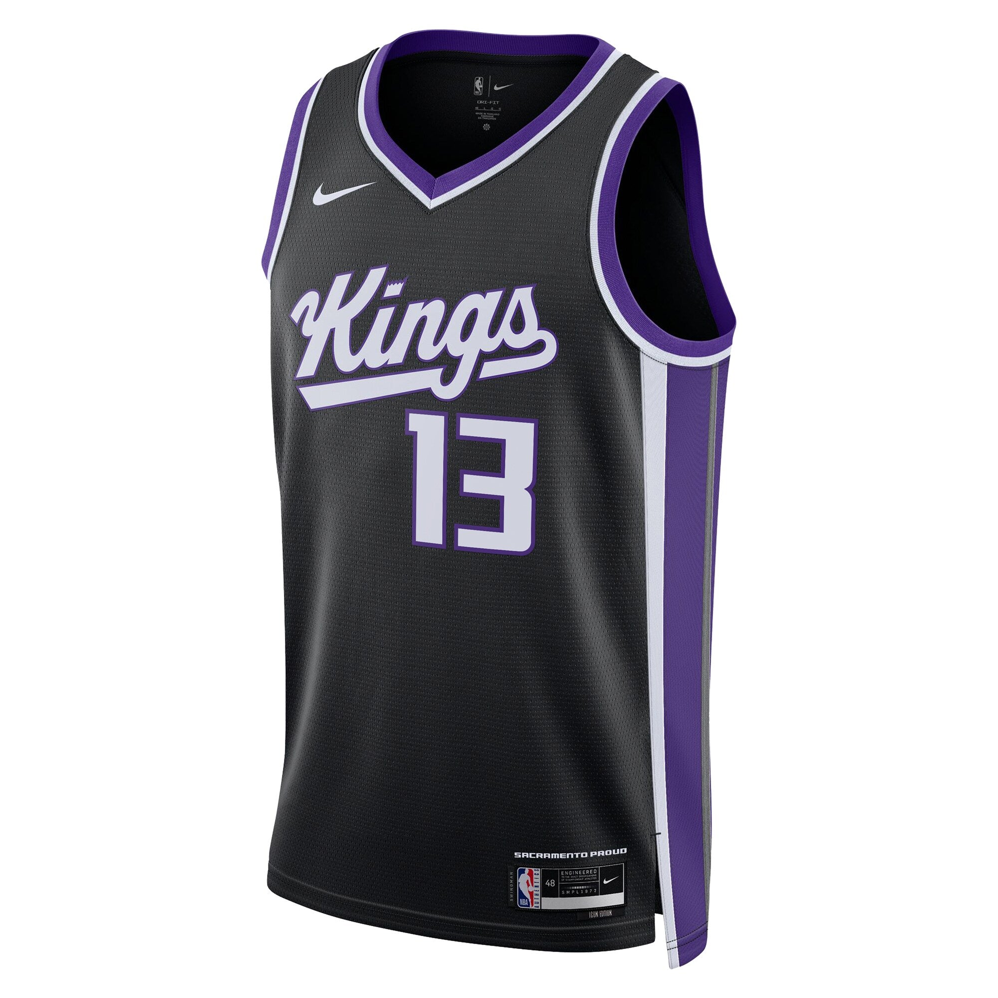 Keegan Murray Sacramento Kings Icon Edition Swingman Jersey - Black - Unisex