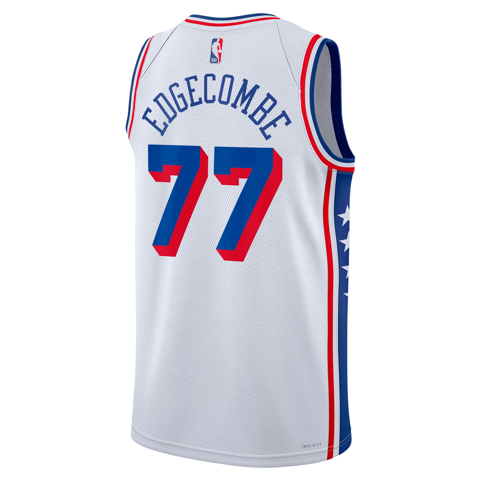 VJ Edgecombe Philadelphia 76ers Association Edition Swingman Jersey - White - Unisex