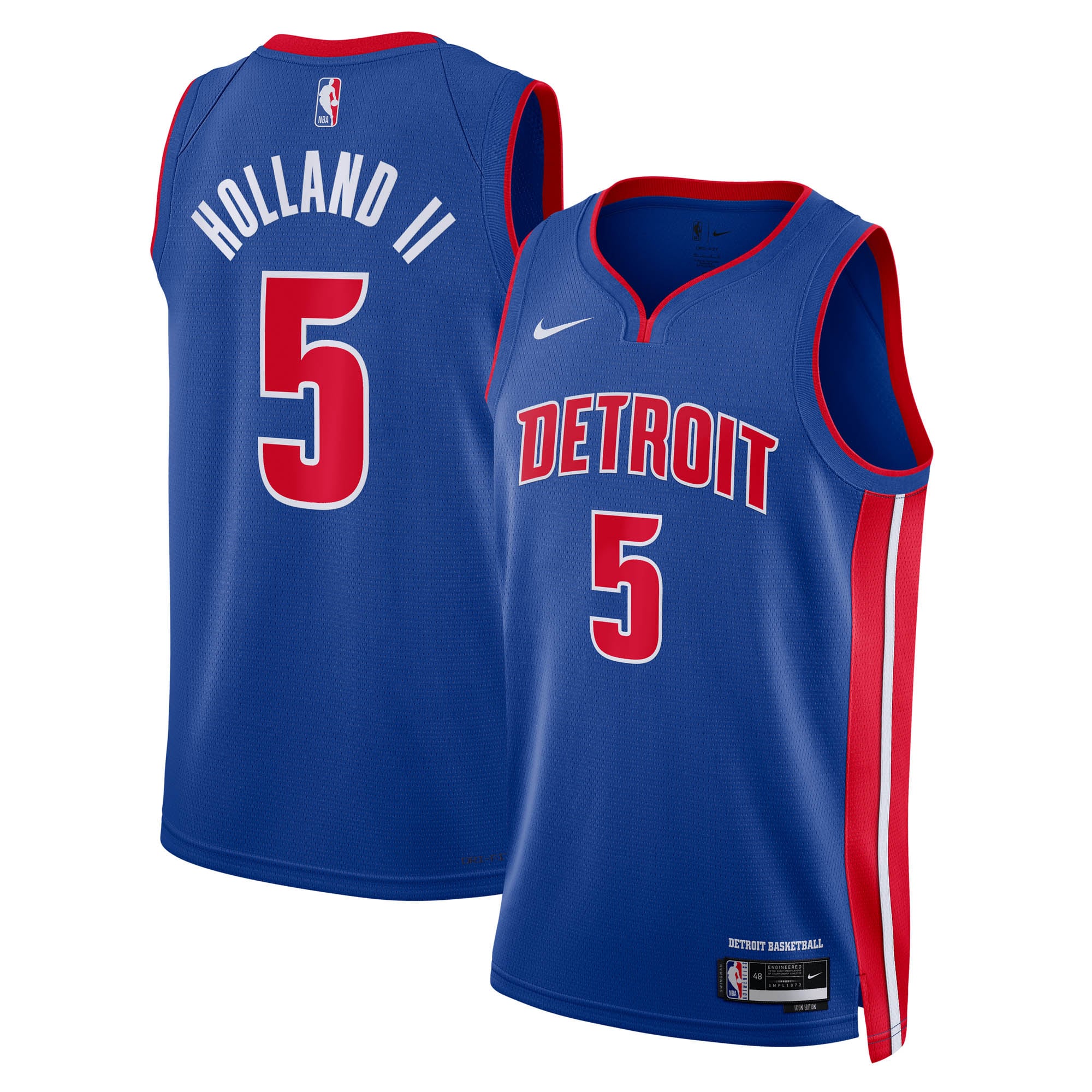 Ron Holland II Detroit Pistons 2024 Swingman Icon Jersey - Blue - Unisex