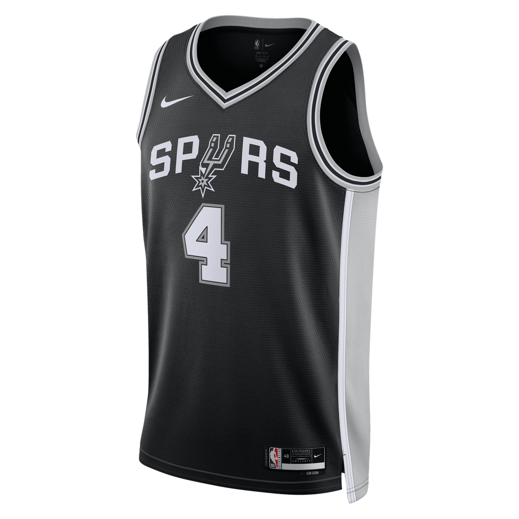 De'Aaron Fox San Antonio Spurs Icon Edition Swingman Jersey - Black - Unisex