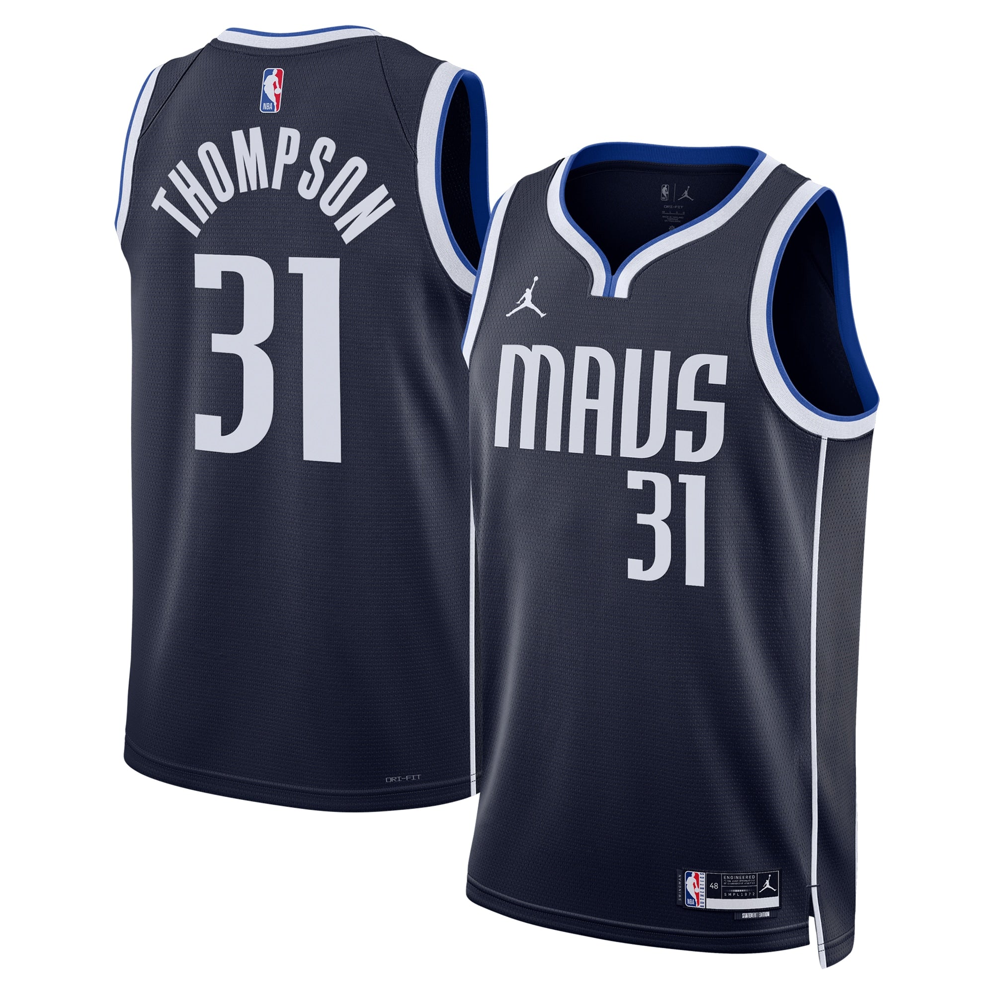 Klay Thompson Dallas Mavericks Statement Edition Swingman Jersey - Navy - Unisex