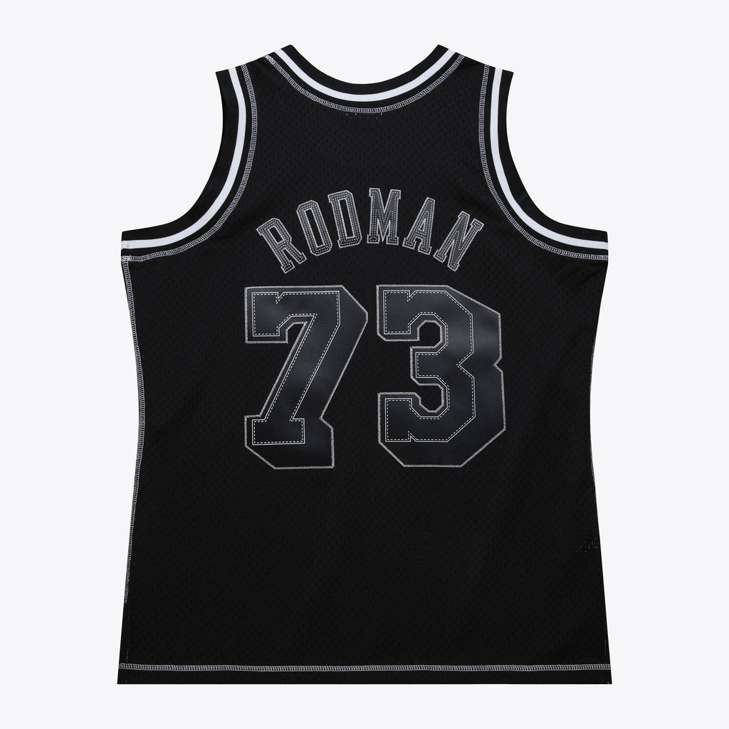 Dennis Rodman Los Angeles Lakers 1998 Contrast 2K Swingman Jersey - Black