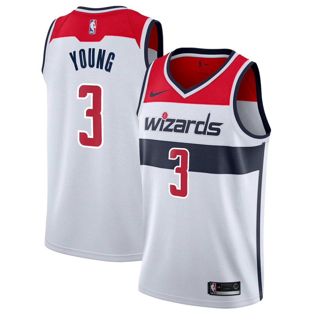 Trae Young Washington Wizards Association Edition Swingman Jersey - White - Youth